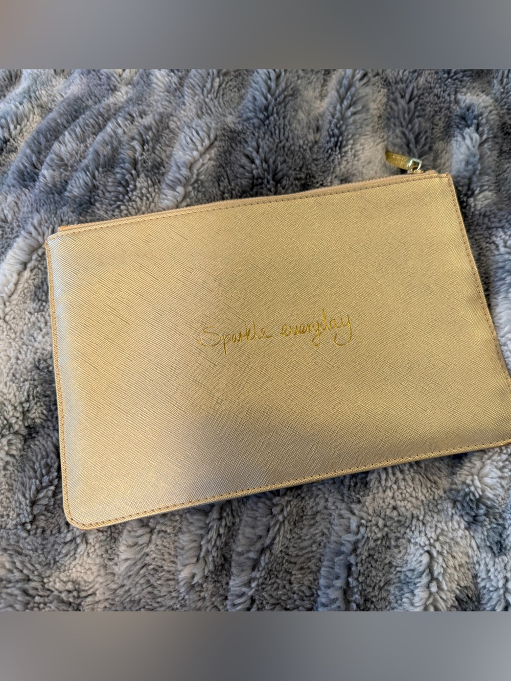 Sparkle Everyday Katie Loxton Gold Zip Clutch